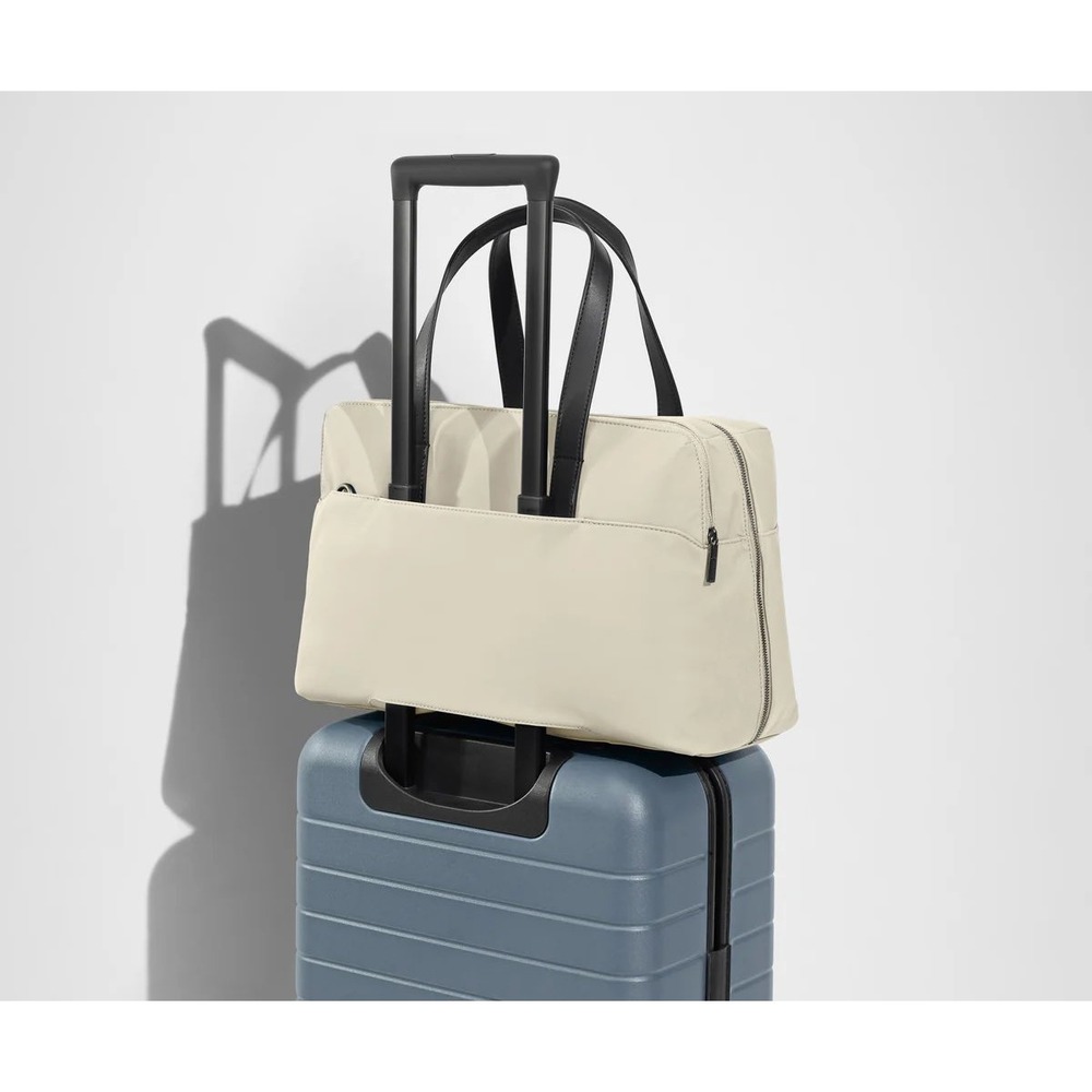 Away Everywhere Bag Unisex OS Sand Beige Nylon Leather Trim Travel Tote Carry On